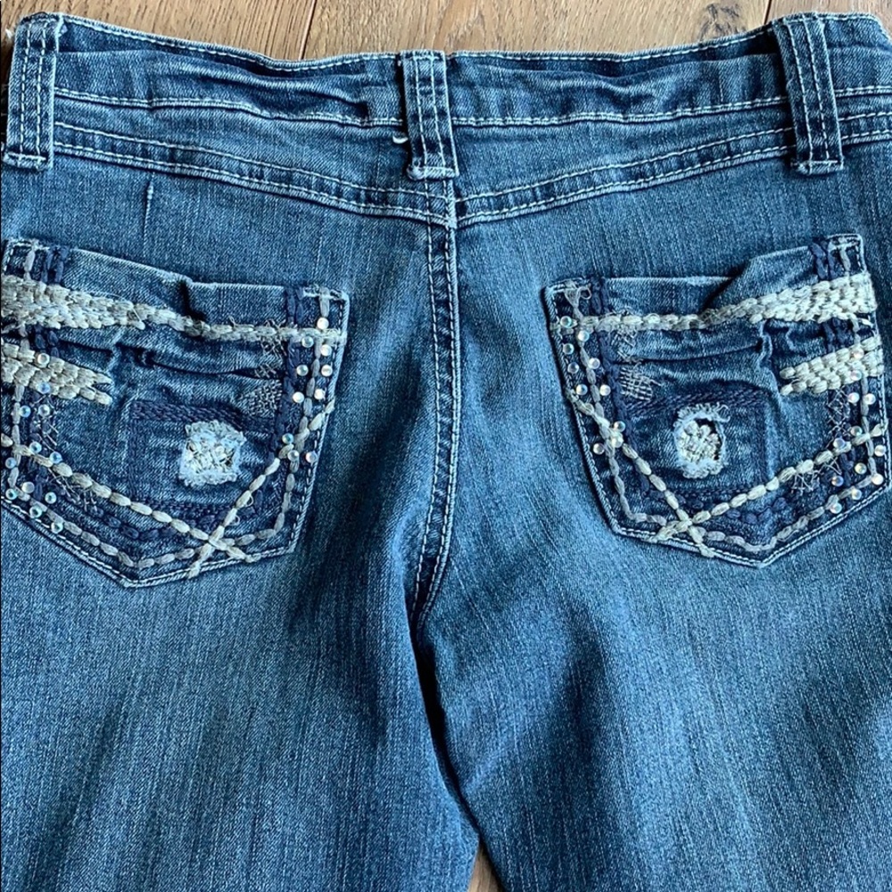 Karma Blue Rhinestone Jeans - Picture 7 of 8